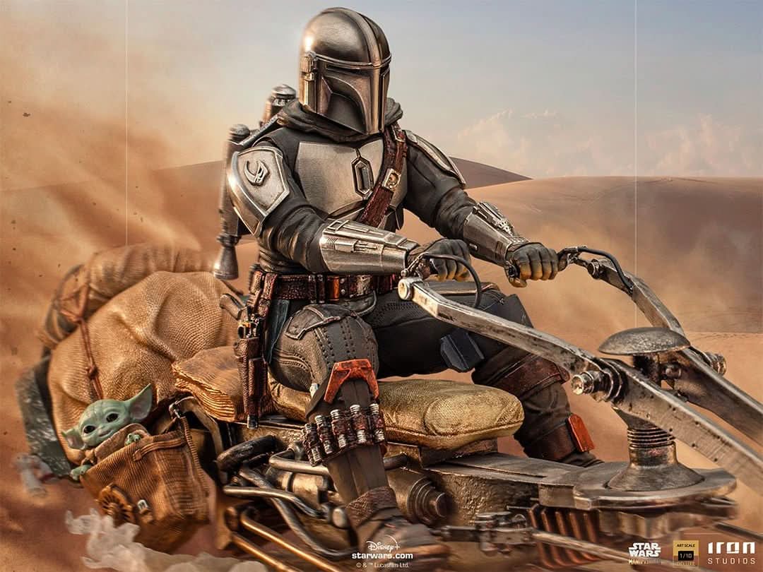 Statue The Mandalorian on Speederbike - Star Wars: The Mandalorian - Art Scale 1/10
