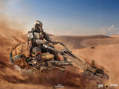 Statue The Mandalorian on Speederbike - Star Wars: The Mandalorian - Art Scale 1/10