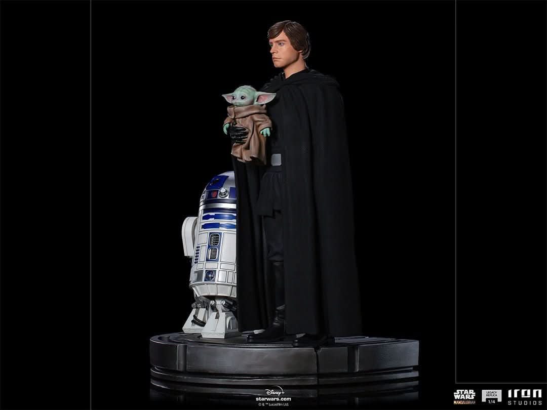 Statue Luke Skywalker, R2-D2 and Grogu - Star Wars: The Mandalorian - Legacy Replica 1/4