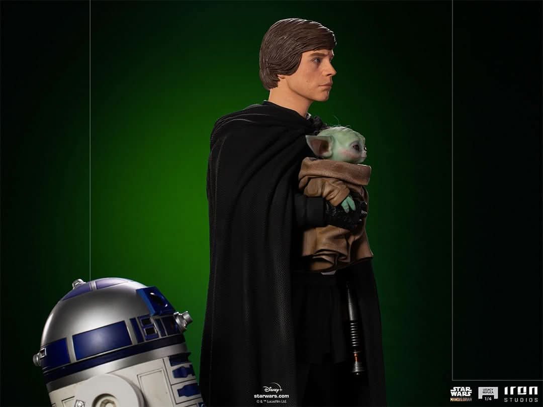 Statue Luke Skywalker, R2-D2 and Grogu - Star Wars: The Mandalorian - Legacy Replica 1/4