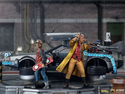 Statue Delorean Full Set Deluxe - Back to the Future II - Art Scale 1/10