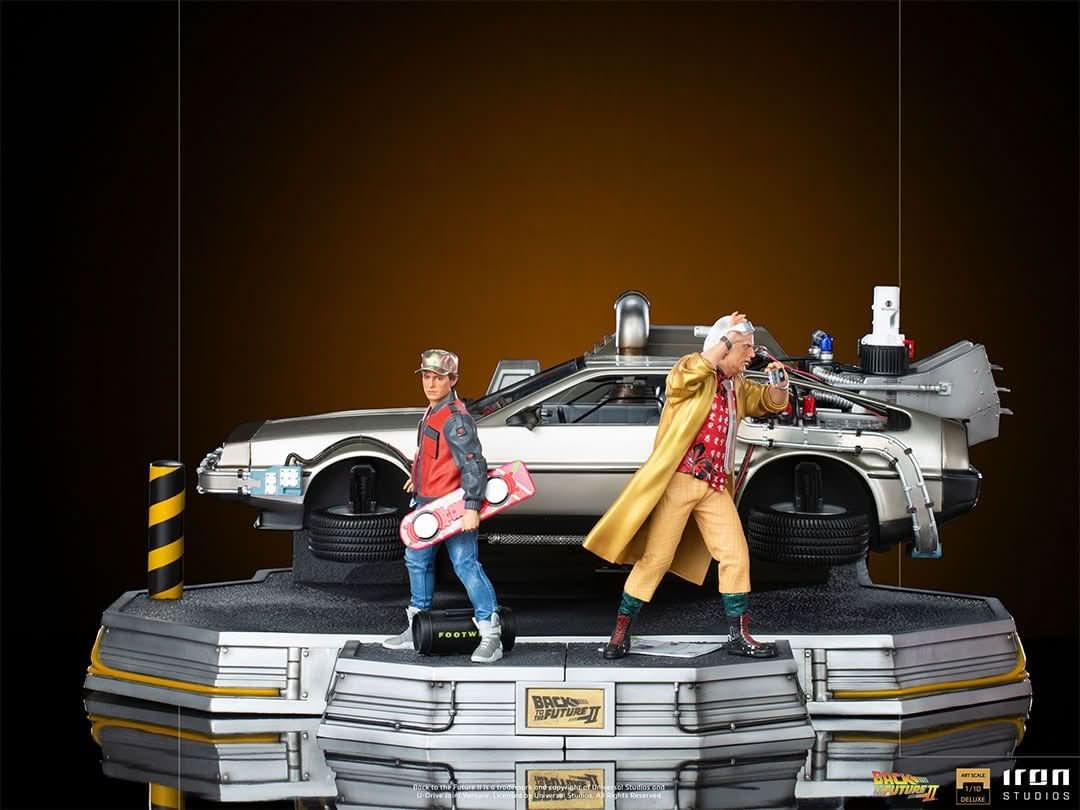Statue Delorean Full Set Deluxe - Back to the Future II - Art Scale 1/10