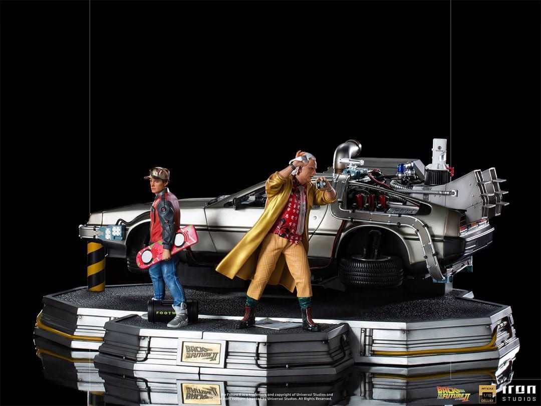 Statue Delorean Full Set Deluxe - Back to the Future II - Art Scale 1/10