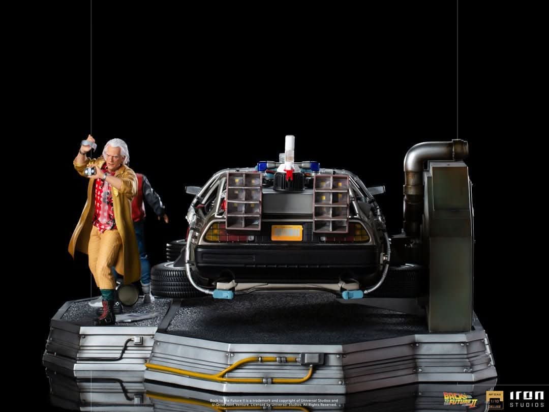 Statue Delorean Full Set Deluxe - Back to the Future II - Art Scale 1/10