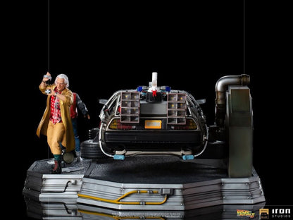 Statue Delorean Full Set Deluxe - Back to the Future II - Art Scale 1/10