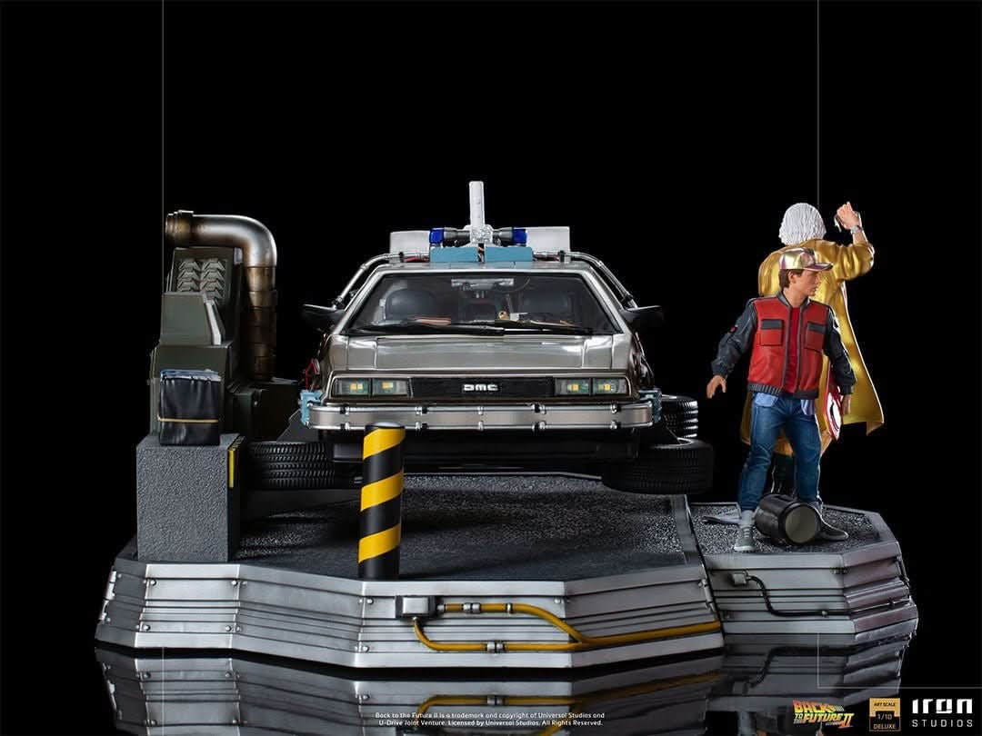 Statue Delorean Full Set Deluxe - Back to the Future II - Art Scale 1/10