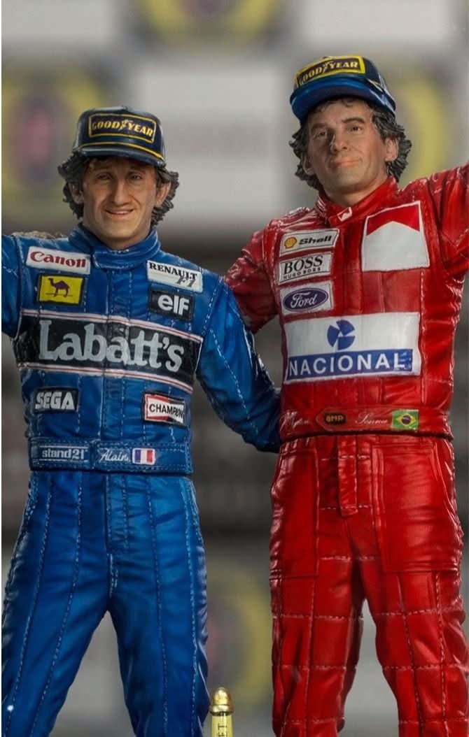 Statue Ayrton Senna and Alain Prost - The Last Podium - Art Scale 1/10