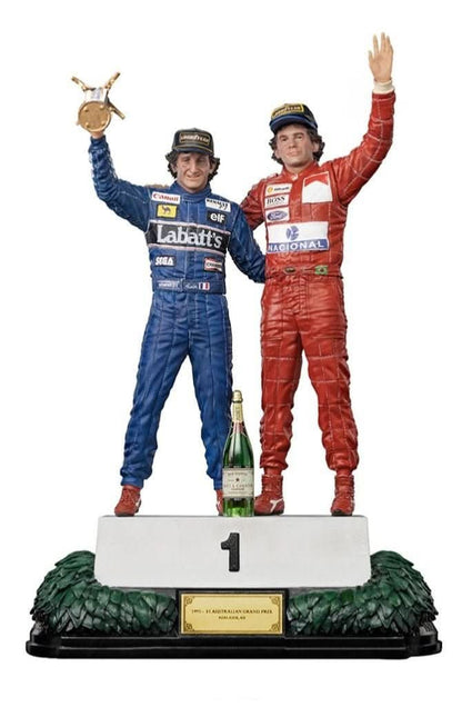 Statue Ayrton Senna and Alain Prost - The Last Podium - Art Scale 1/10