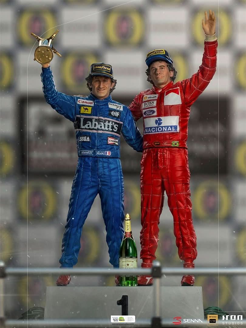 Statue Ayrton Senna and Alain Prost - The Last Podium - Art Scale 1/10