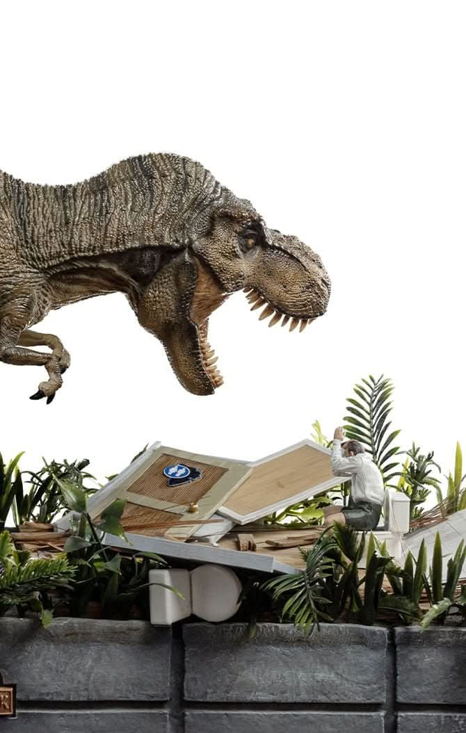 ティラノサウルス アタック ドナルド・ジェンナーロ スタチュー - ジュラシック・パーク - デミスケール 1/20