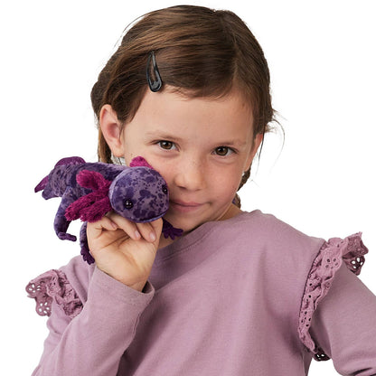 Marionnette à doigt Axolotl Noir Folkmanis réaliste