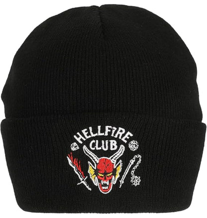 Bonnet noir Stranger Things Hellfire Club