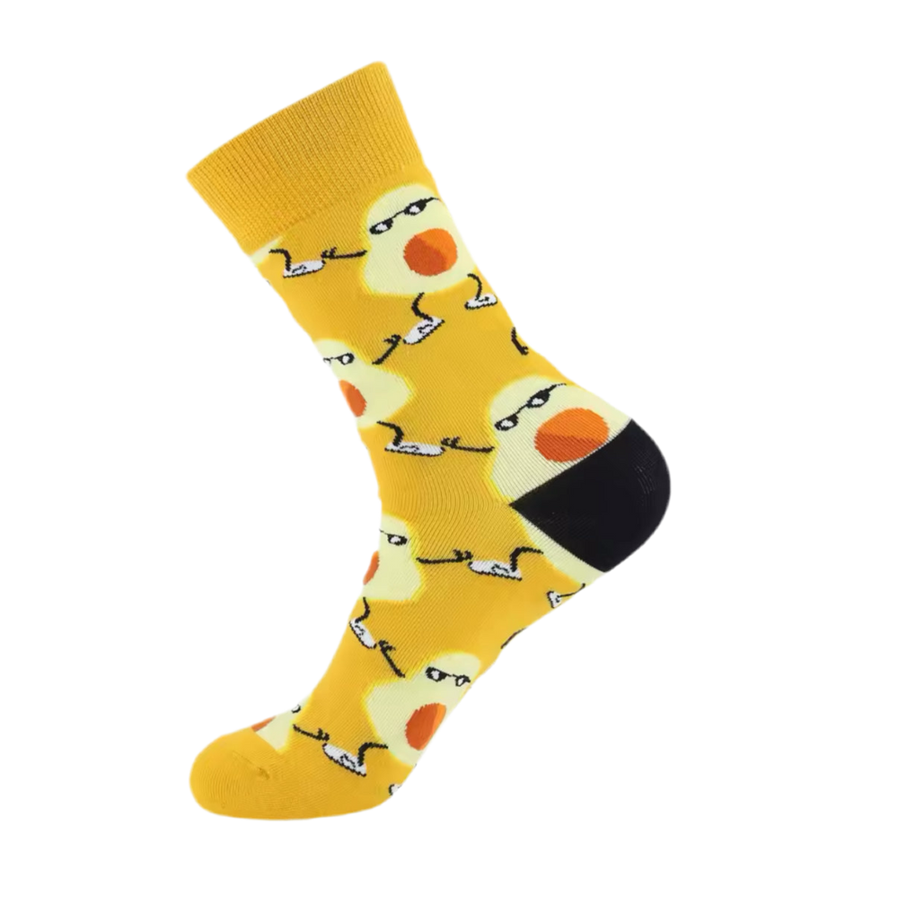 Meias divertidas com estampado de abacate