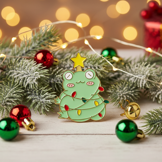 Pin de rana de árbol de Navidad