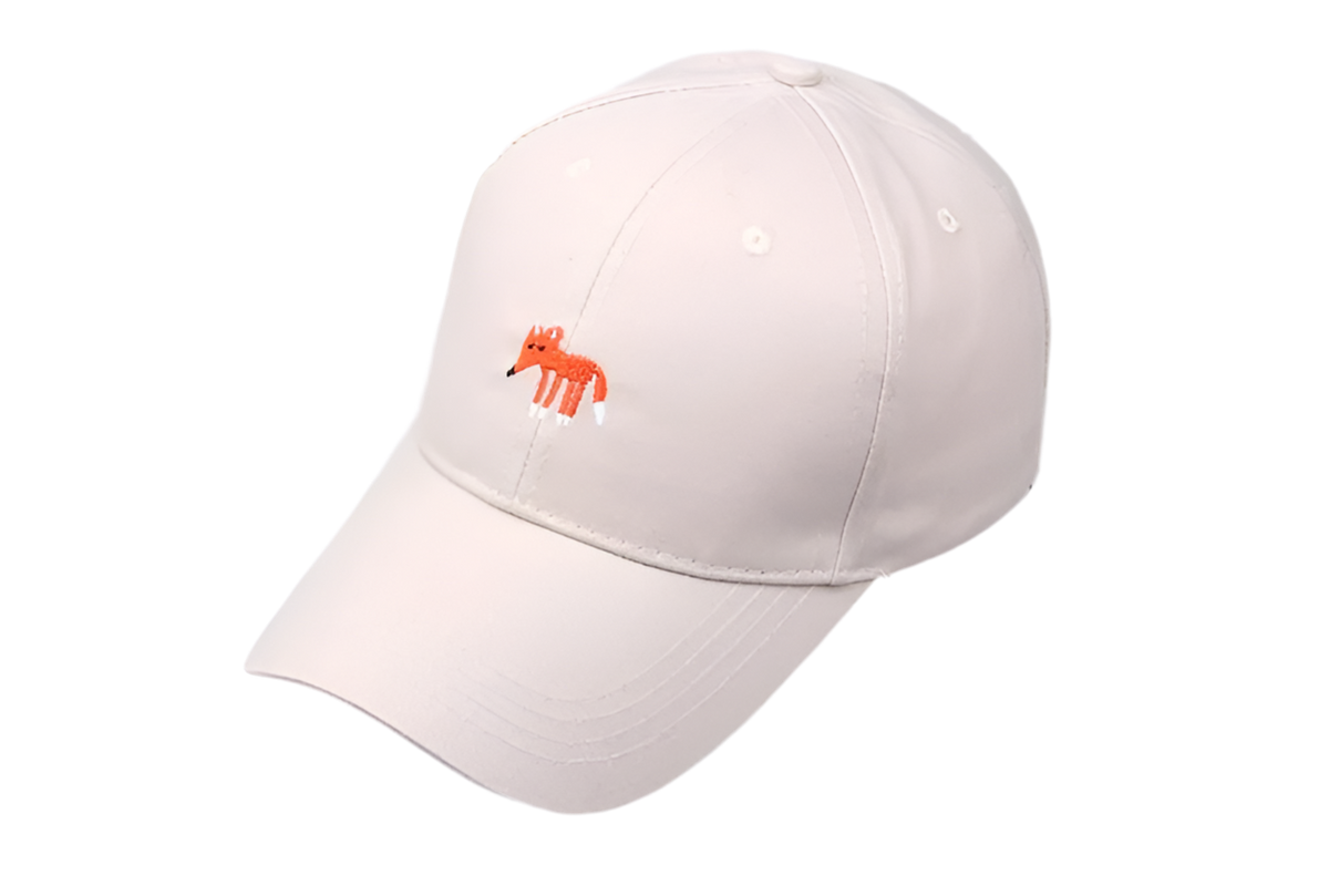 Gorra de zorro bordada
