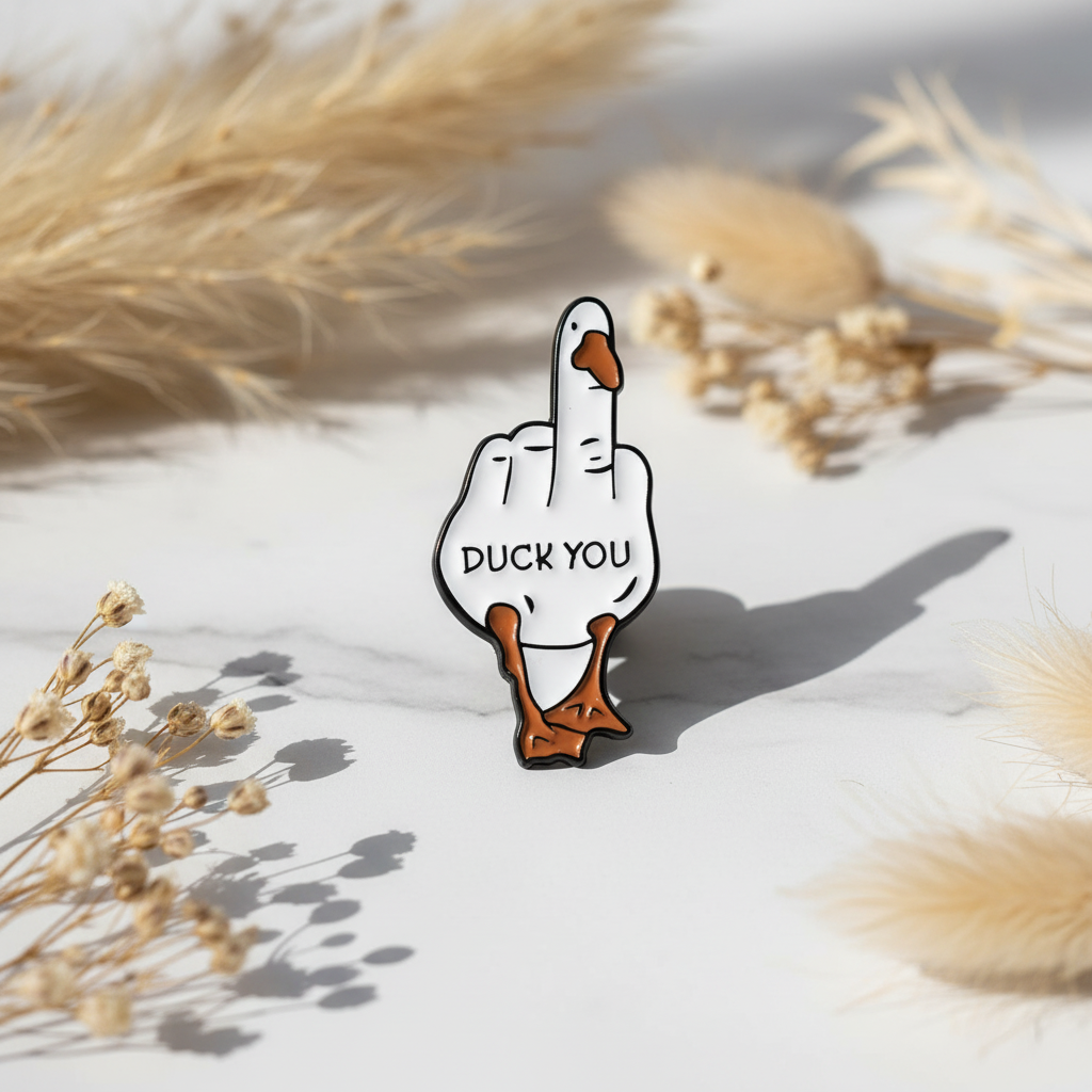 Pin de pato blanco Pato Tú