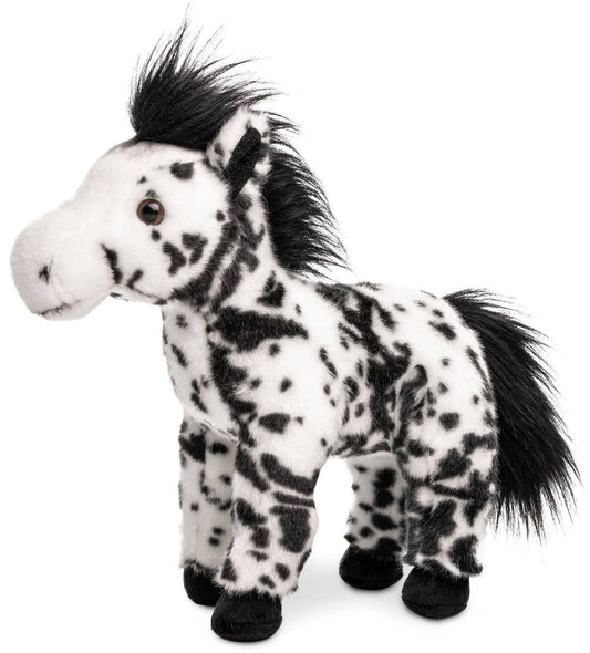 Standing Black Polka Dot Plush Horse