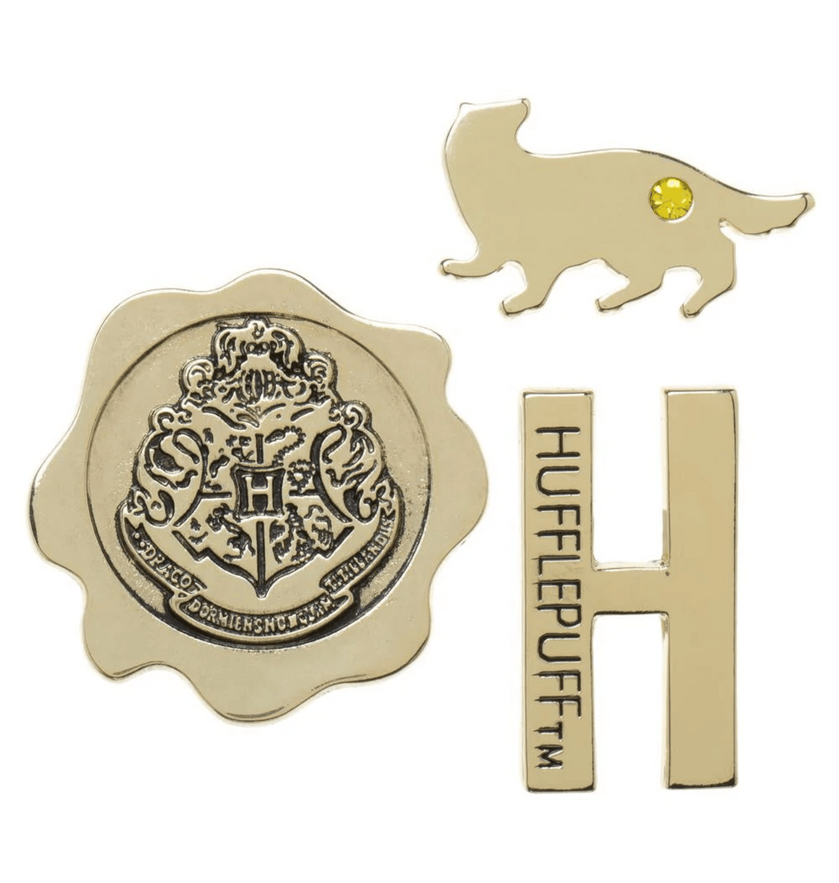Set de 3 pins Harry Potter Poufsouffle