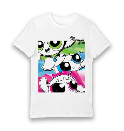 T-shirt adulte Powerpuff Girls affiche vintage