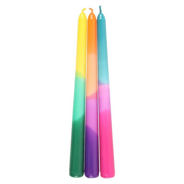 Set di 3 candele affusolate immerse nell'energia dell'aura