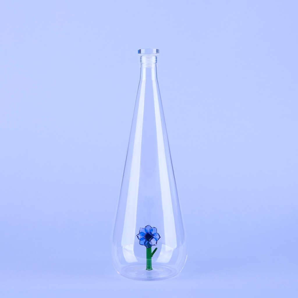 Bottiglia, Giglio Botanico, 1,0 L, bianco, vetro