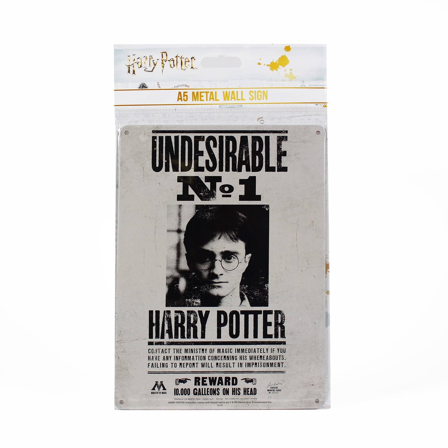 A5 metalen bord - Harry Potter (Ongewenst nr. 1)
