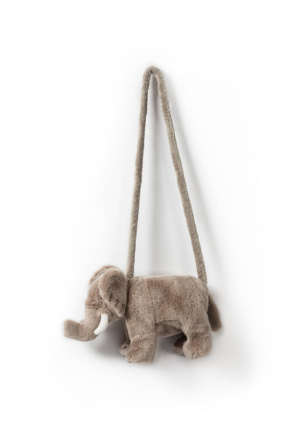 Children's plush elephant shoulder bag