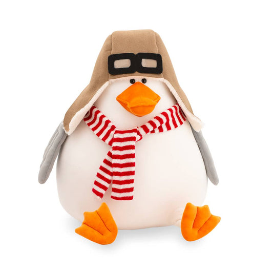 Ganso de peluche con gorra de piloto - 50 cm - desde el nacimiento