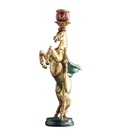 Lustre Cavalo de Circo, Dourado, 17,5 x 9,5 x 36,5 cm
