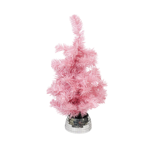 Artificial Christmas Tree - LED Light - Battery Operated - Pink - 50 cm