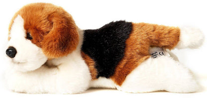 Cachorro beagle de peluche, acostado