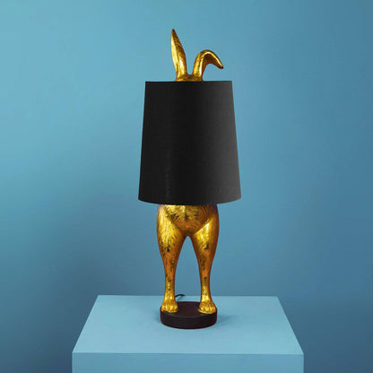 Lampe de table Hiding Bunny®, Or/Noir, 24 x 24 x 74 cm