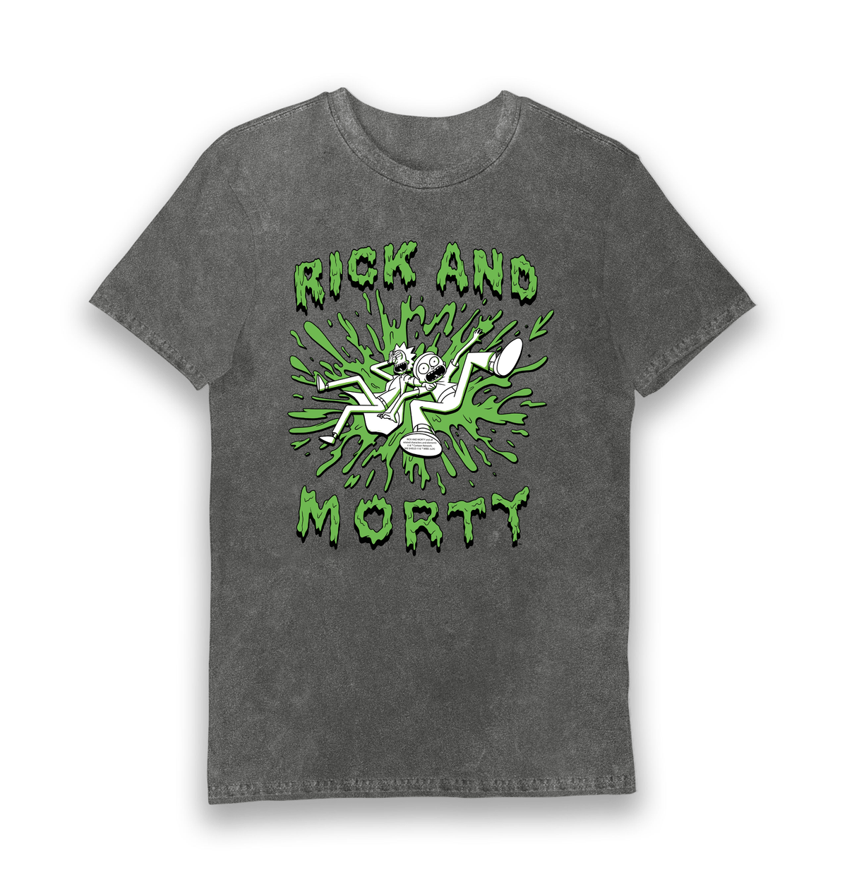 T-shirt adulte Rick and Morty Slime gris Eco Wash