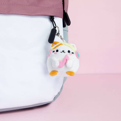 ふわふわ可愛い猫型メロディキーホルダー