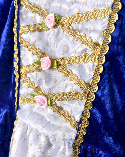Blue velvet princess dress 110-116 cm 4-6 years