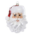 Santa Claus Head Glass Christmas Ornament, 13.5 cm