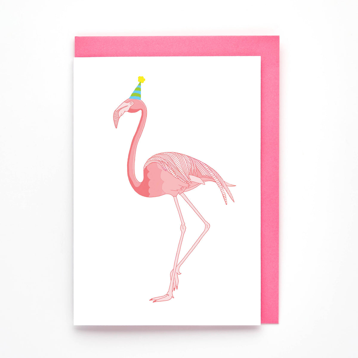 Tarjeta de cumpleaños con flamenco