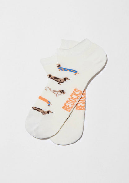 BePets Off White - 100% Organic Cotton Ankle Socks