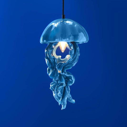 Lampada da soffitto Ava Jellyfish, blu