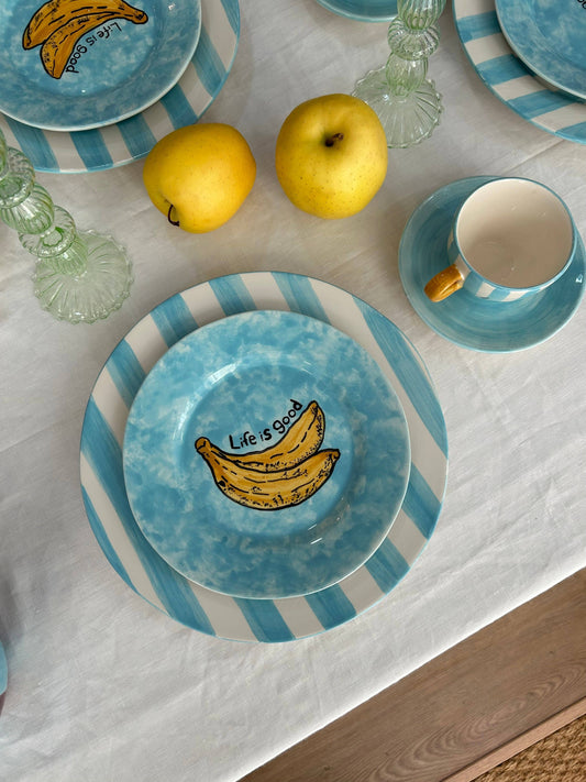 Assiette Banane « La vie est belle »