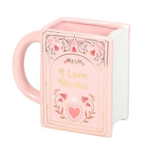 Mug Livre « I Love Books » Rose – 450 ml