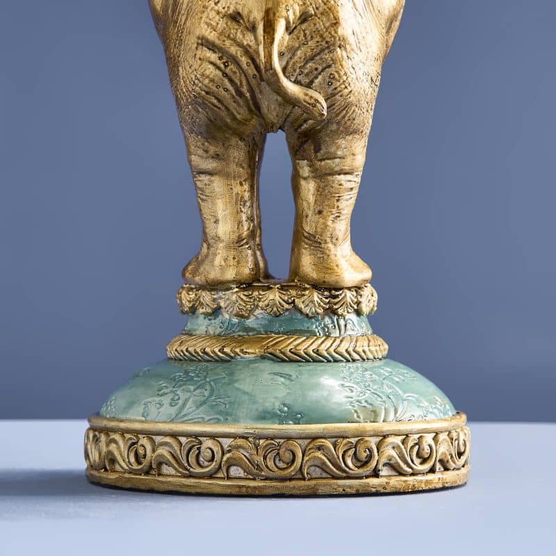 Chandelier éléphant or, poly/métal 28 x 11 x 46,5 cm