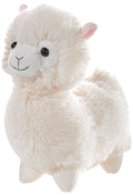 Cream standing llama plush toy - 18 cm