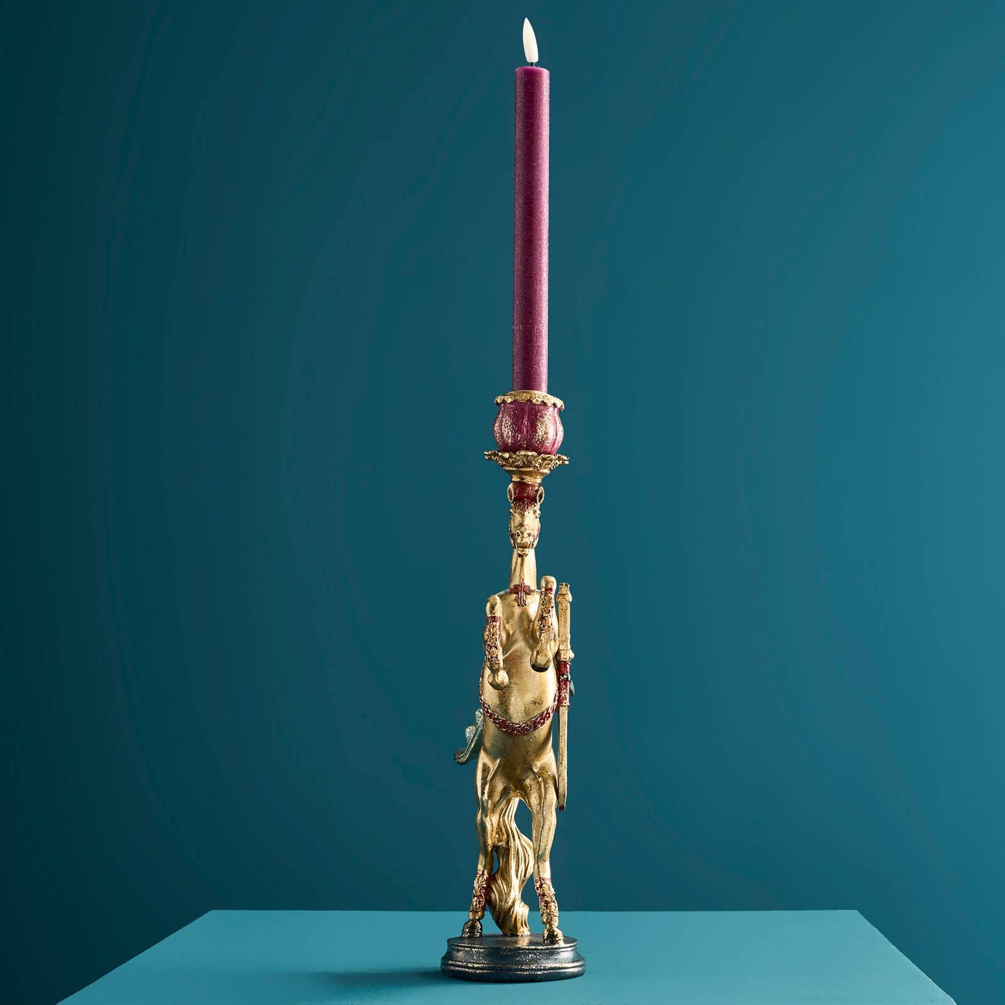 Lustre Cavalo de Circo, Dourado, 17,5 x 9,5 x 36,5 cm