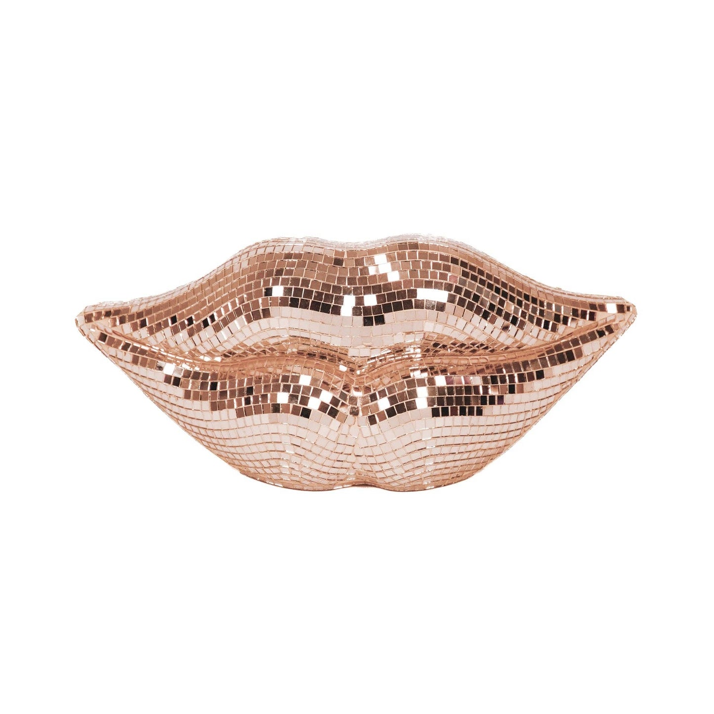 Ornement - Disco Lip - Verre - Or Rose - 29x10x13,5cm
