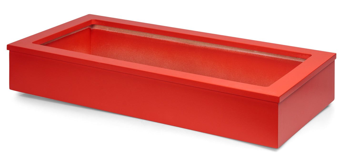 SOCLE EN BOIS ROUGE