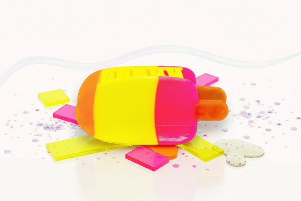 Fermaglio per capelli color ghiaccio neon