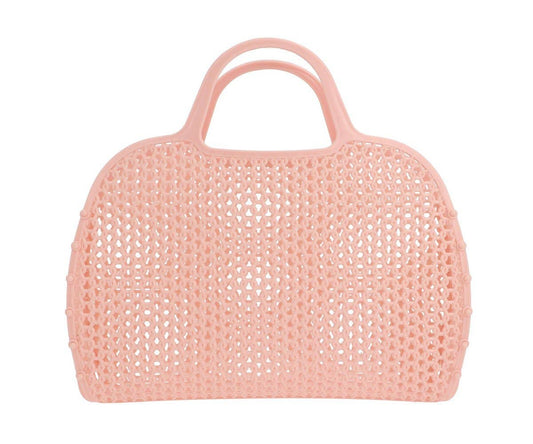 Bolso retro vintage de cuarzo rosa