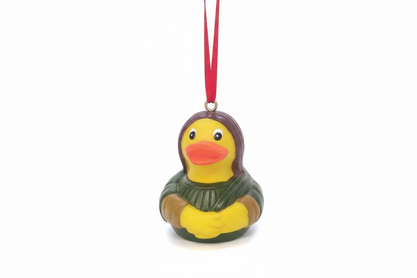 Decoración colgante de pato de la Mona Lisa