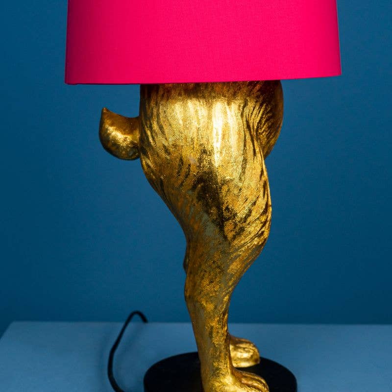 Lampe de table Hiding Bunny®, Or/Magenta, 24 x 24 x 74 cm